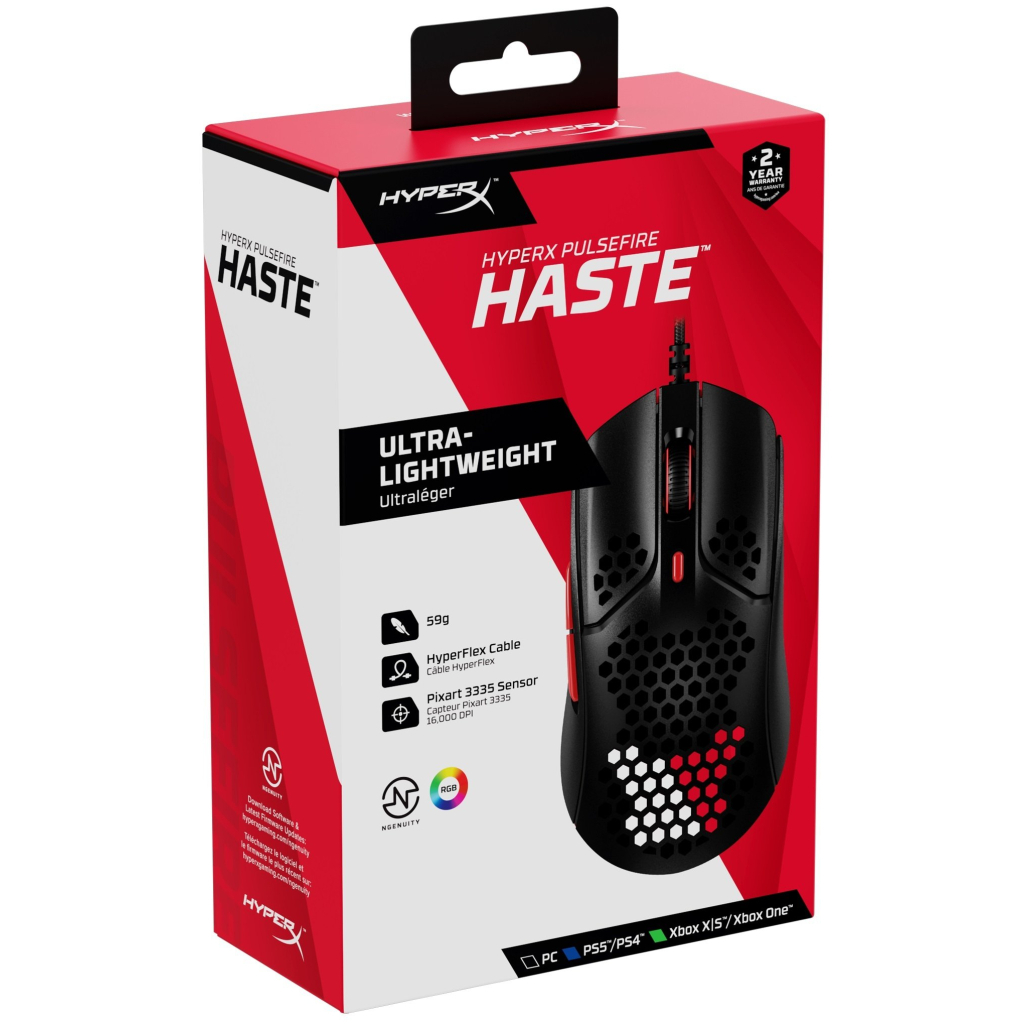 Мышка HyperX Pulsefire Haste Black-Red (4P5E3AA) - 7