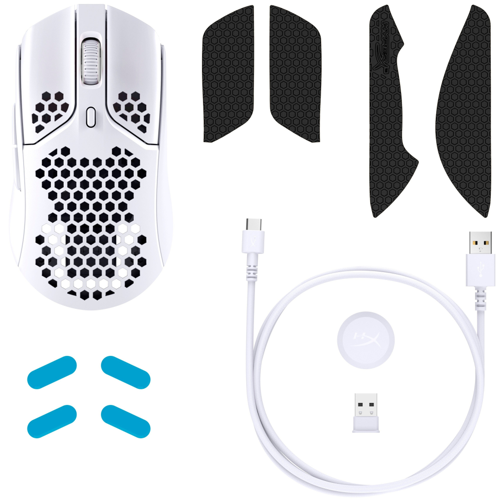 Мышка HyperX Pulsefire Haste Wireless White (4P5D8AA) - 7 Мышка HyperX Pulsefire Haste Wireless White (4P5D8AA) - 7