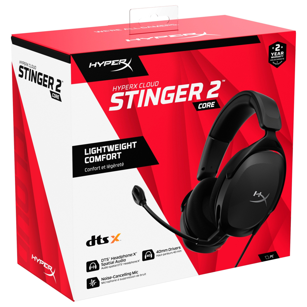 Наушники HyperX Cloud Stinger 2 Core Wired Black (683L9AA) - 7 Наушники HyperX Cloud Stinger 2 Core Wired Black (683L9AA) - 7