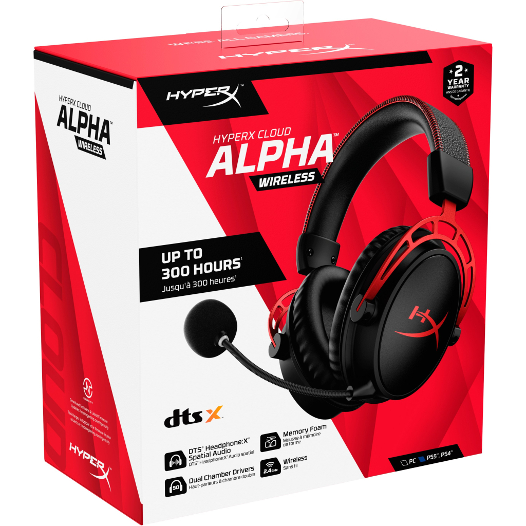 Наушники HyperX Cloud Alpha Wireless Black (4P5D4AA) - 6 Наушники HyperX Cloud Alpha Wireless Black (4P5D4AA) - 6