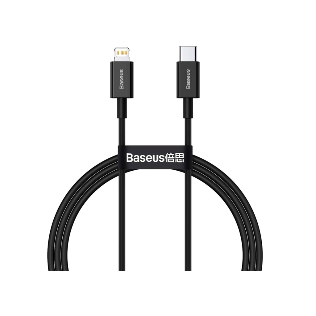 Дата кабель USB-C to Lightning 0.5m 3.0A PD Superior Series Black Baseus (CATLYS-C01) - 1