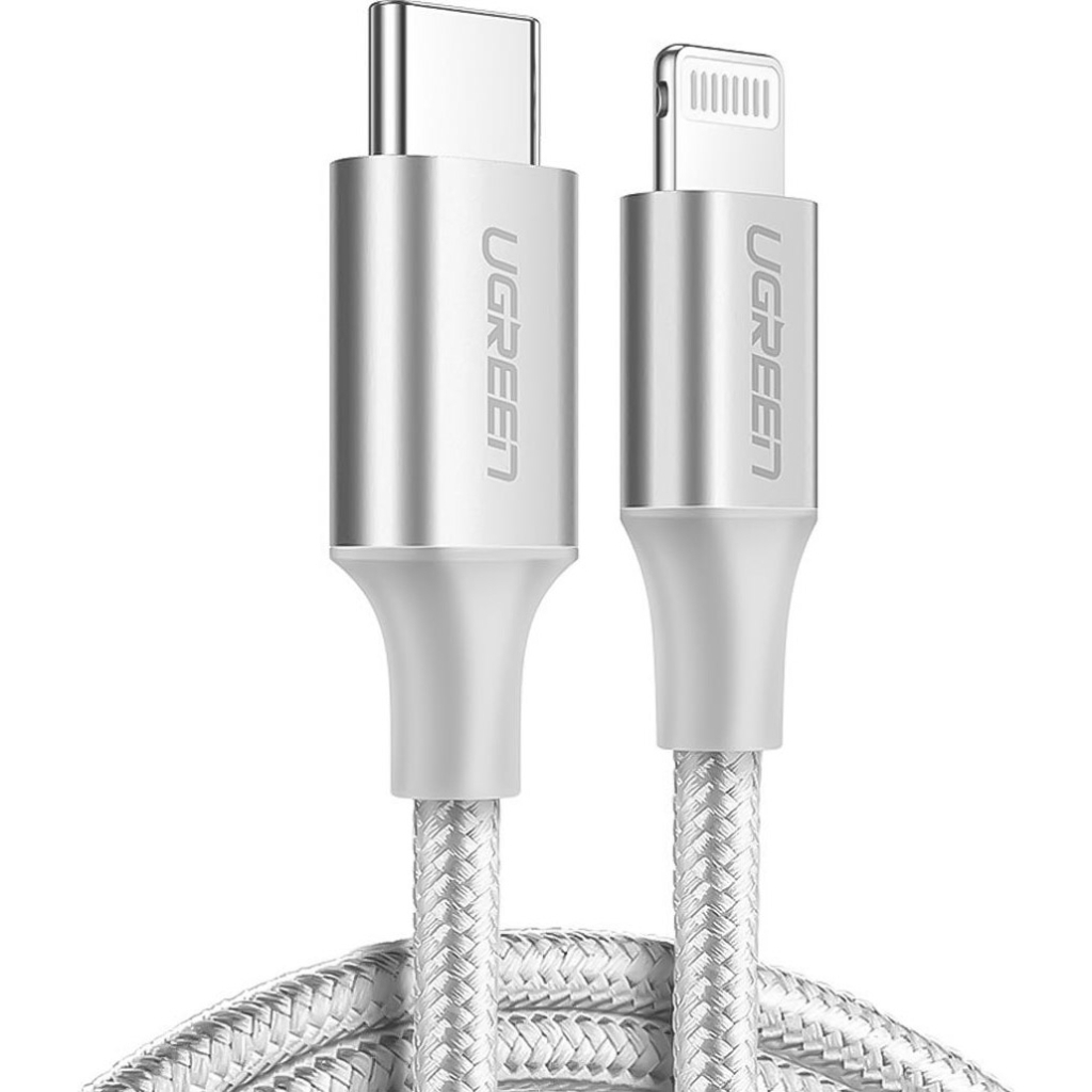 Дата кабель USB-C to Lightning 2.0m US304 20V/3A 60W Silver Ugreen (70525) - 1