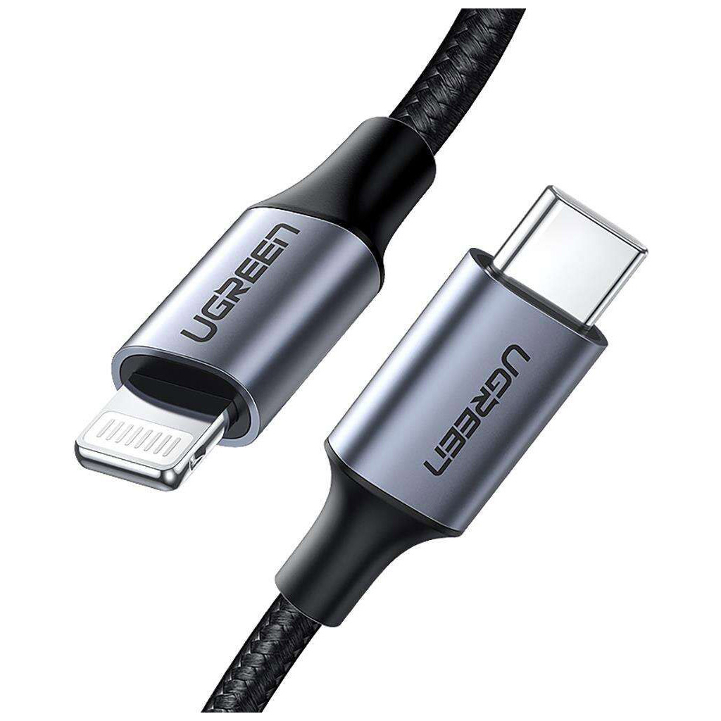Дата кабель USB-C to Lightning 2.0m US304 20V/3A 60W Black Ugreen (60761)