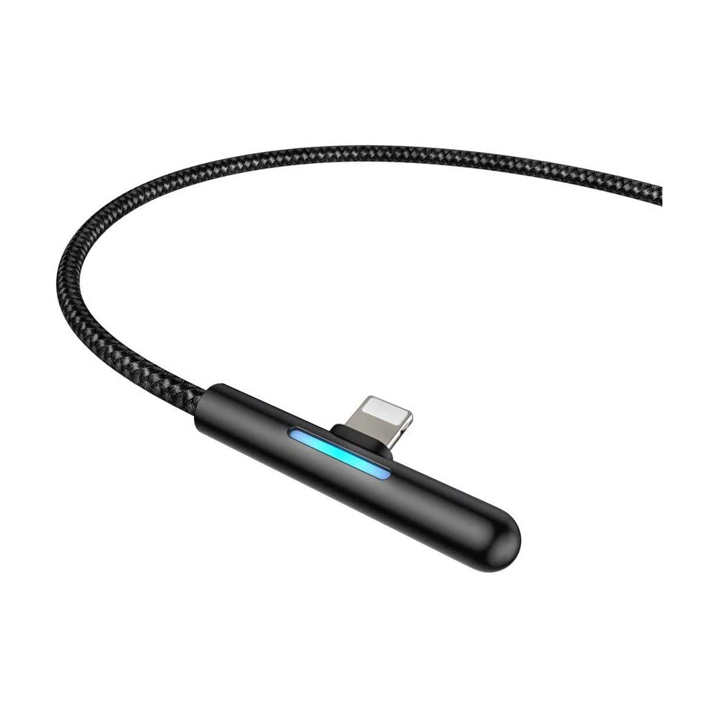 Дата кабель USB 3.1 AM to Lightning 2.0m CAL7C 1.5A 90 Black Baseus (CAL7C-B01) - 3
