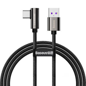 Дата кабель USB 3.1 AM to Type-C 1.0m CATCS 66W 90 Legend Series Elbow Black Baseus (CATCS-B01)