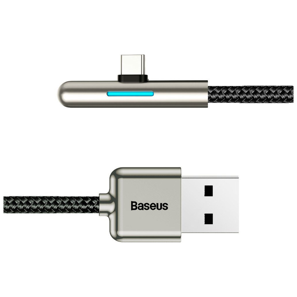 Дата кабель USB 3.1 AM to Type-C 2.0m CAT7C 40W 90 Black Baseus (CAT7C-C01) - 2