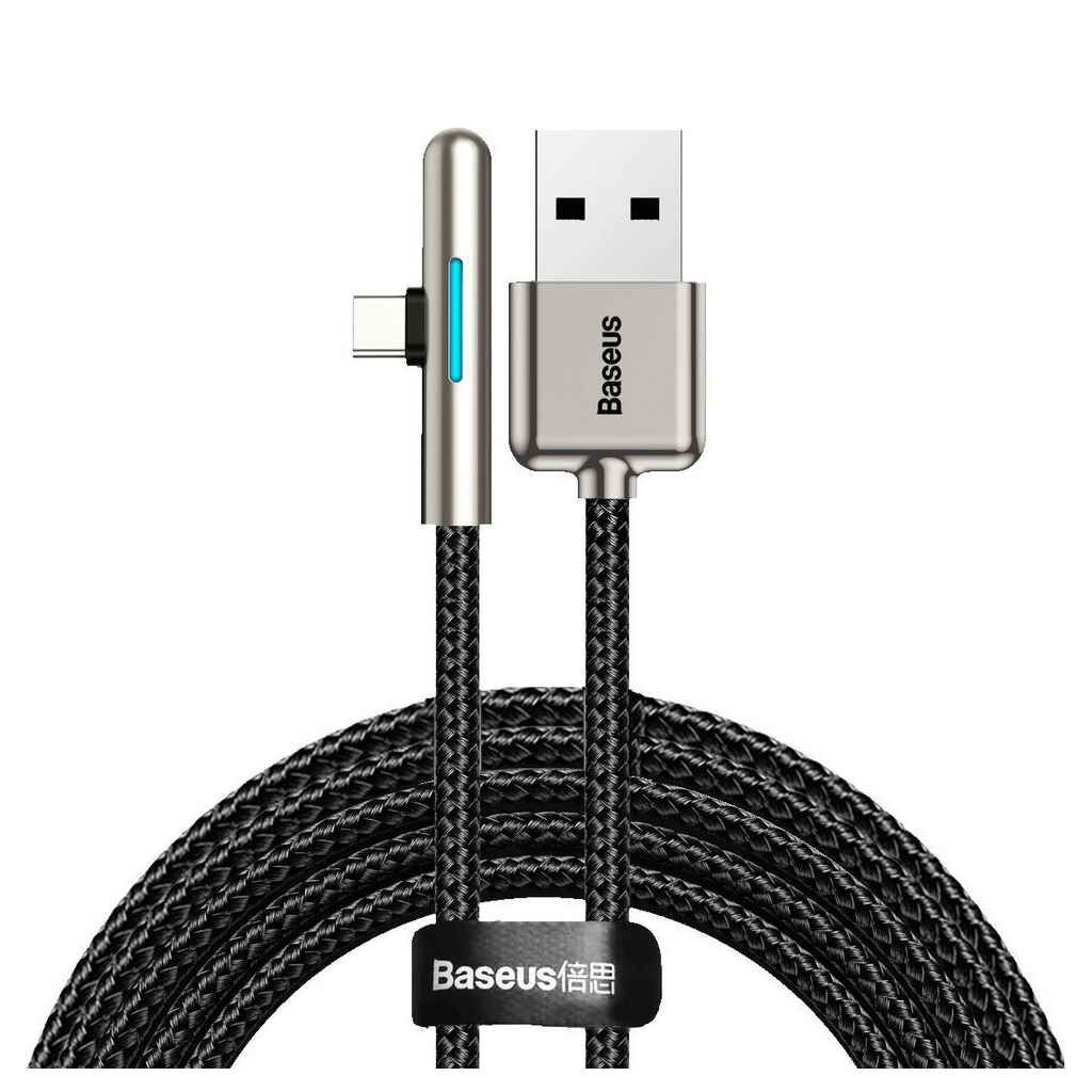 Дата кабель USB 3.1 AM to Type-C 2.0m CAT7C 40W 90 Black Baseus (CAT7C-C01)