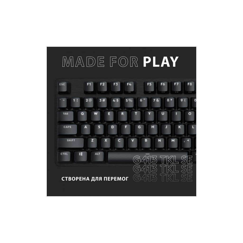 Клавиатура Logitech G413 TKL SE Mechanical Tactile Switch USB UA Black (920-010446) - 6