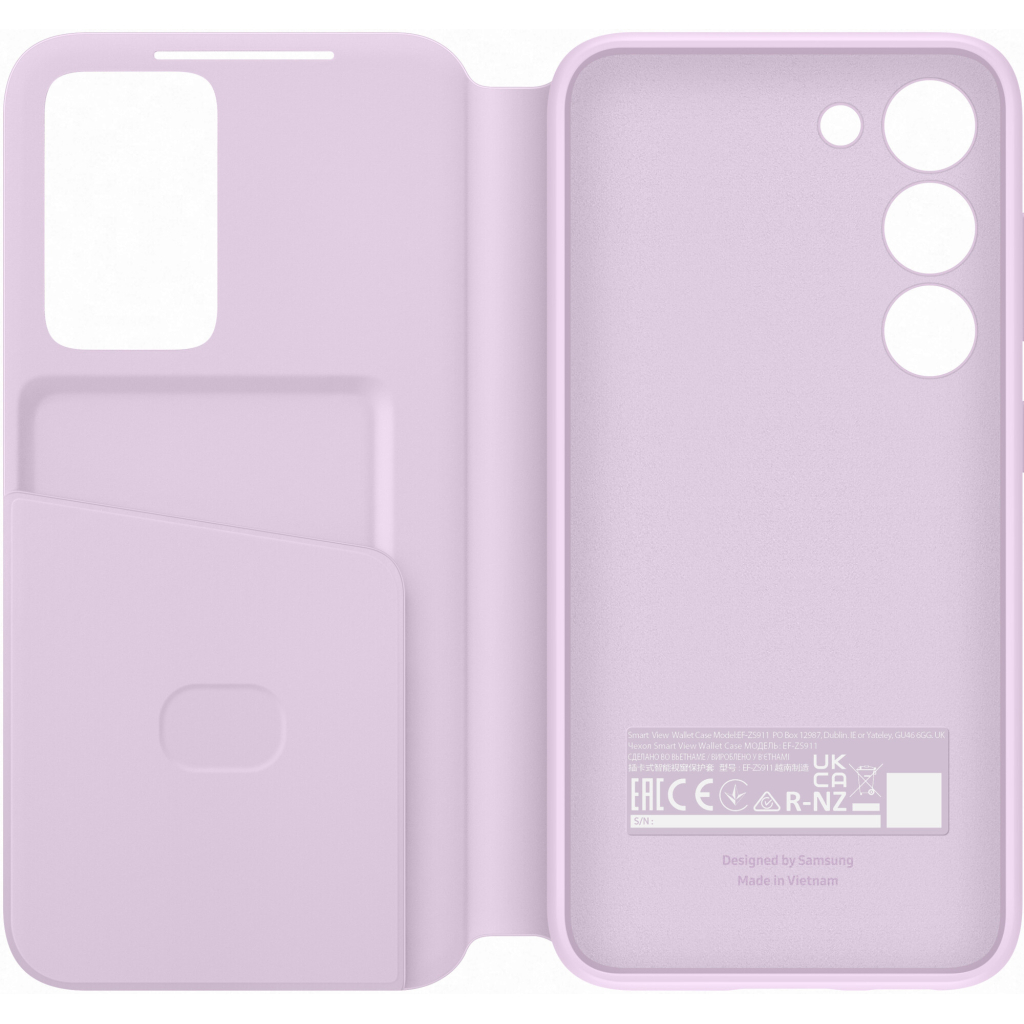 Чехол для моб. телефона Samsung Galaxy S23 Smart View Wallet Case Lilac (EF-ZS911CVEGRU) - 2