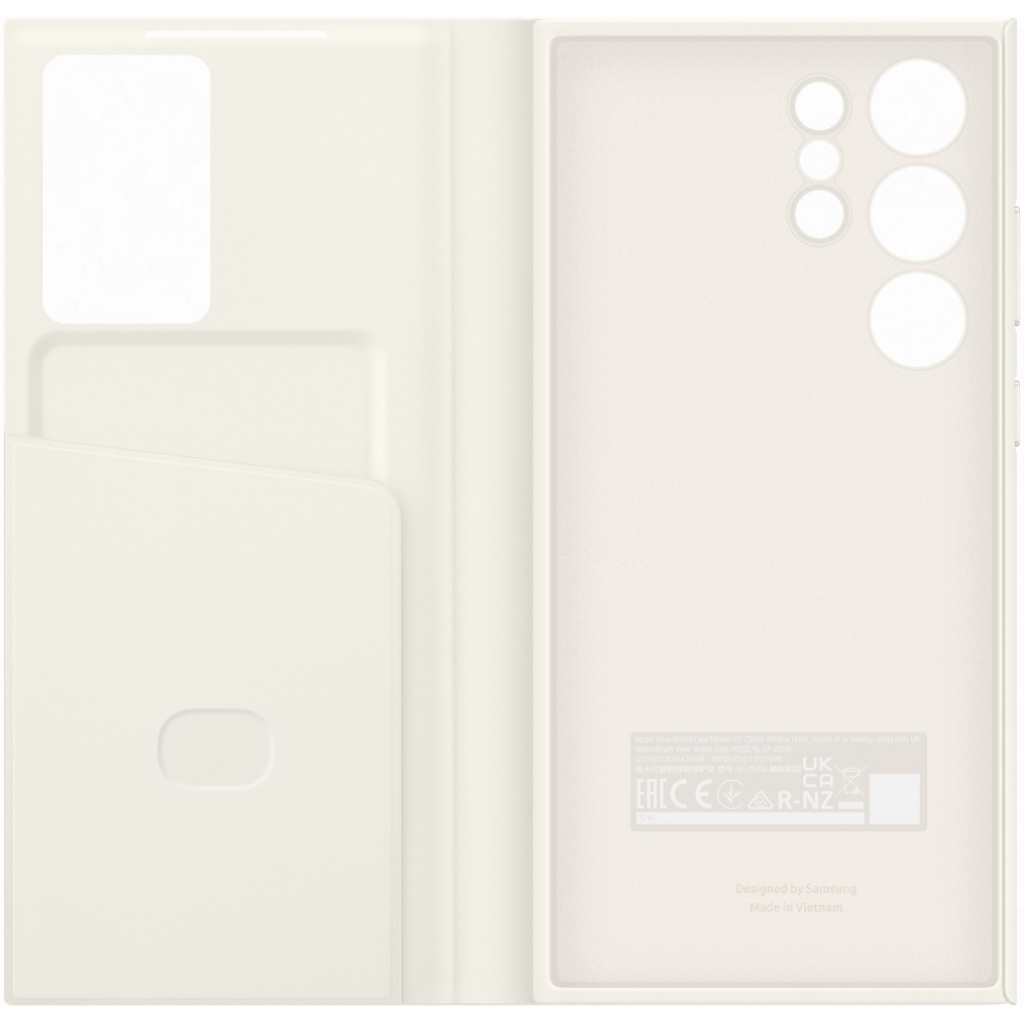 Чехол для моб. телефона Samsung Galaxy S23 Ultra Smart View Wallet Case Cream (EF-ZS918CUEGRU) - 2