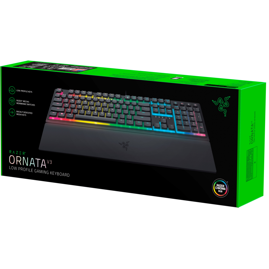 Клавиатура Razer Ornata V3 USB UA Black (RZ03-04460100-R3M1) - 6