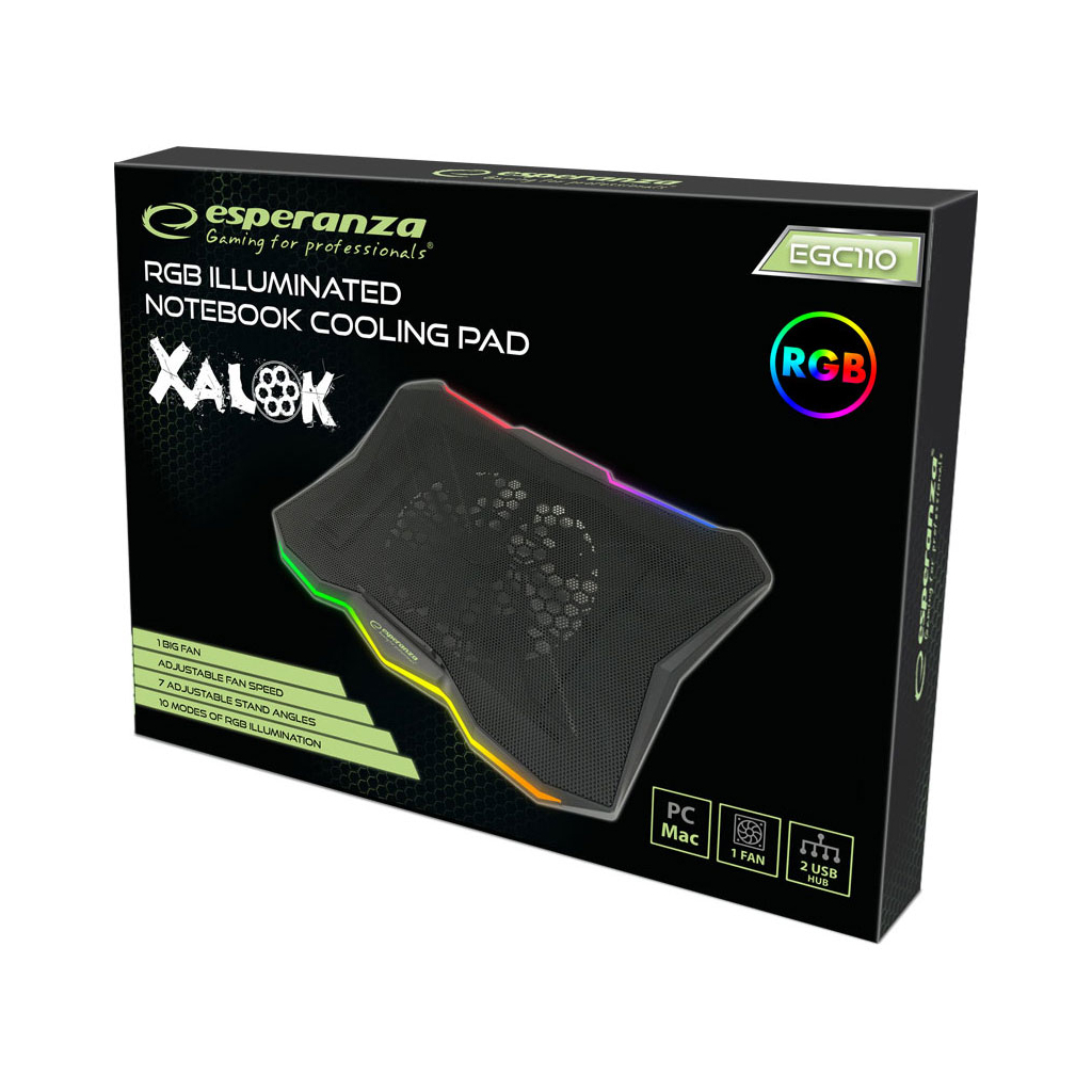 Подставка для ноутбука Esperanza EGC110 with RGB Xalok (EGC110) - 6