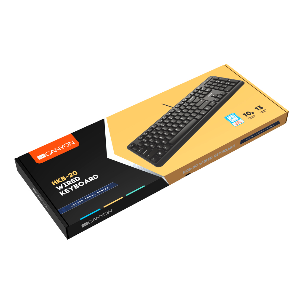 Клавиатура Canyon HKB-20 USB Black (CNS-HKB02-RU) - 5