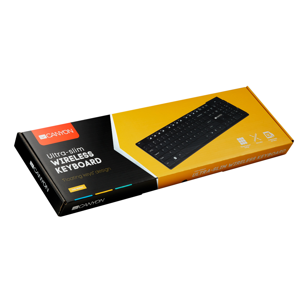 Клавиатура Canyon W2 Wireless Black (CNS-HKBW2-RU) - 1
