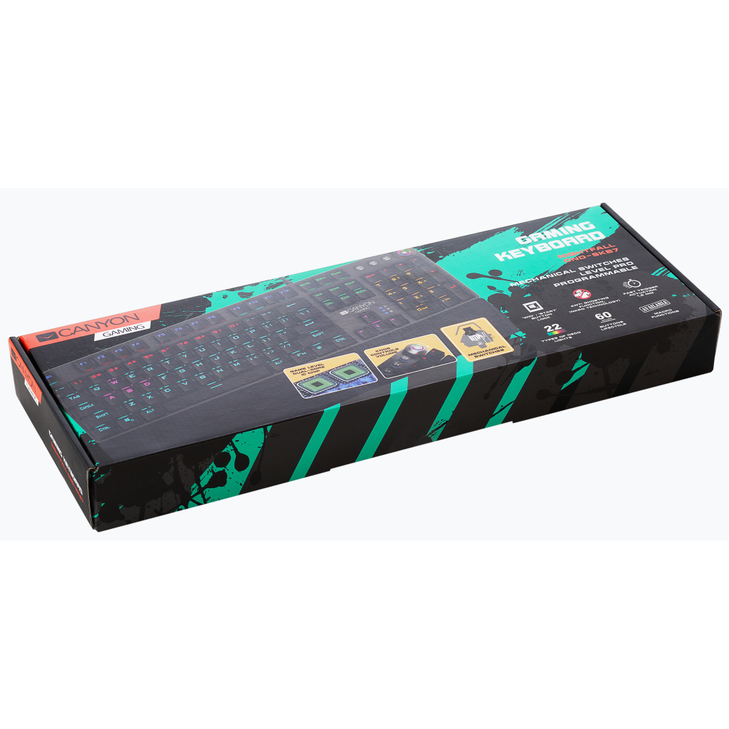 Клавиатура Canyon Nightfall GK-7 USB Black (CND-SKB7-RU) - 2