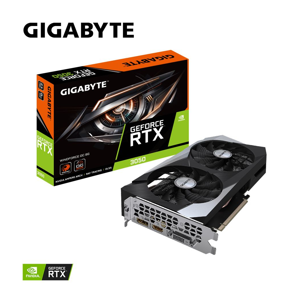 Видеокарта GIGABYTE GeForce RTX3050 8Gb WINDFORCE OC (GV-N3050WF2OC-8GD) - 7