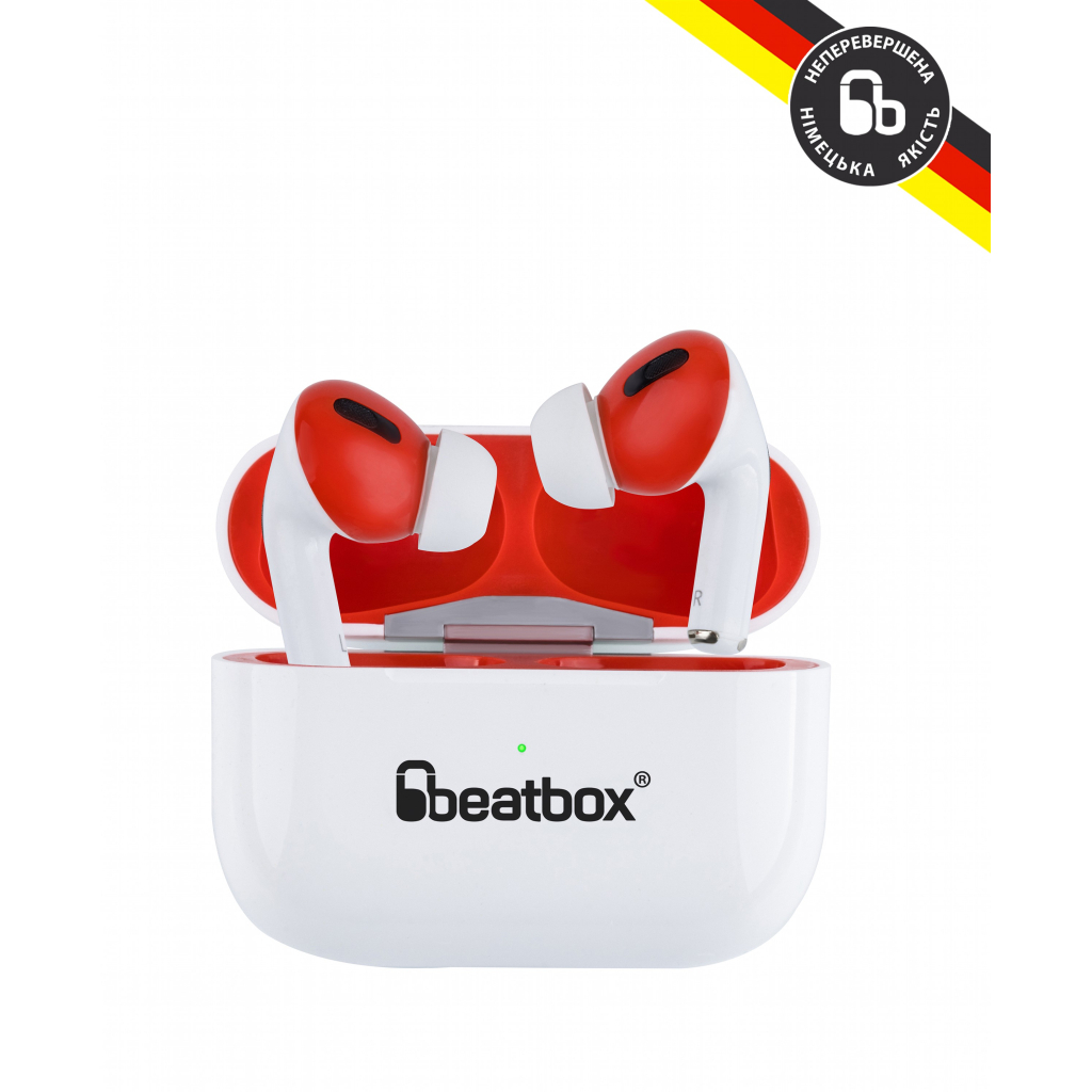 Наушники BeatBox PODS PRO 1 Wireless Charging White-Red (bbppro1wcwr) - 4 Наушники BeatBox PODS PRO 1 Wireless Charging White-Red (bbppro1wcwr) - 4