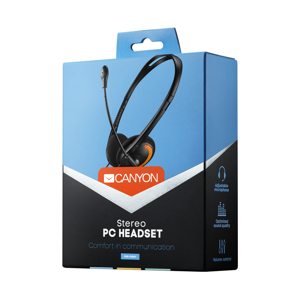 Наушники Canyon HS-01 Black-Orange (CNS-CHS01BO) - 2
