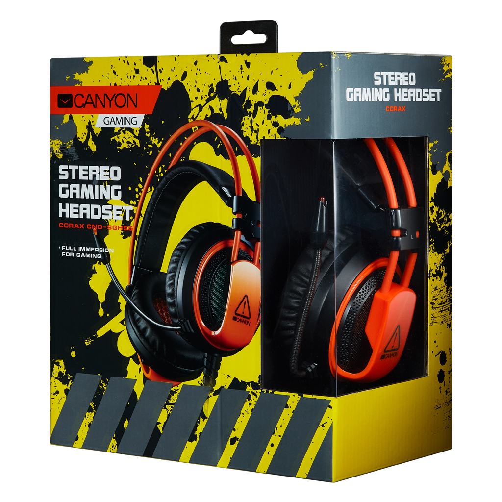 Наушники Canyon Corax GH-5A Black-Orange (CND-SGHS5A) - 2