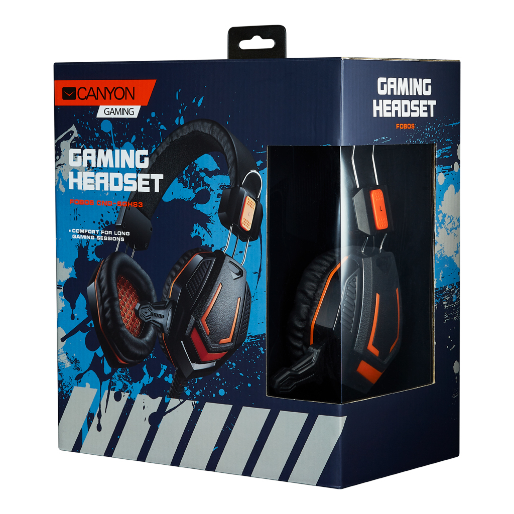 Наушники Canyon Fobos GH-3A Black-Orange (CND-SGHS3A) - 2