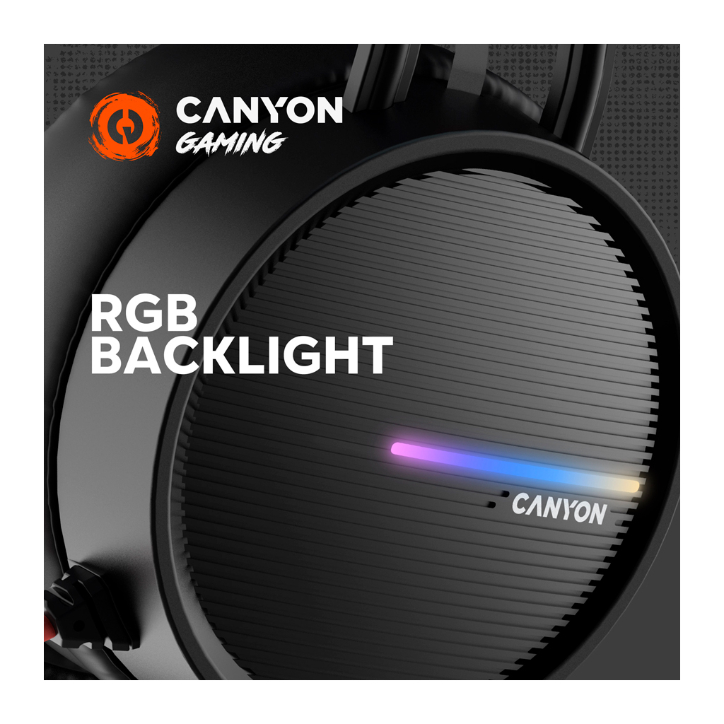 Наушники Canyon Interceptor GH-8A Black-Orange (CND-SGHS8A) - 3