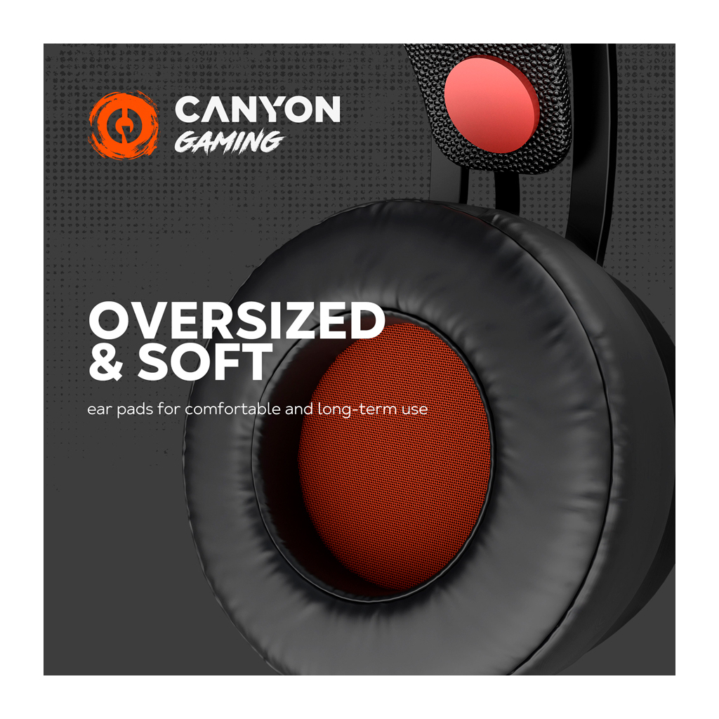 Наушники Canyon Interceptor GH-8A Black-Orange (CND-SGHS8A) - 5