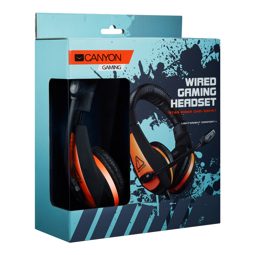 Наушники Canyon Star Raider GH-1A Black-Orange (CND-SGHS1A) - 2