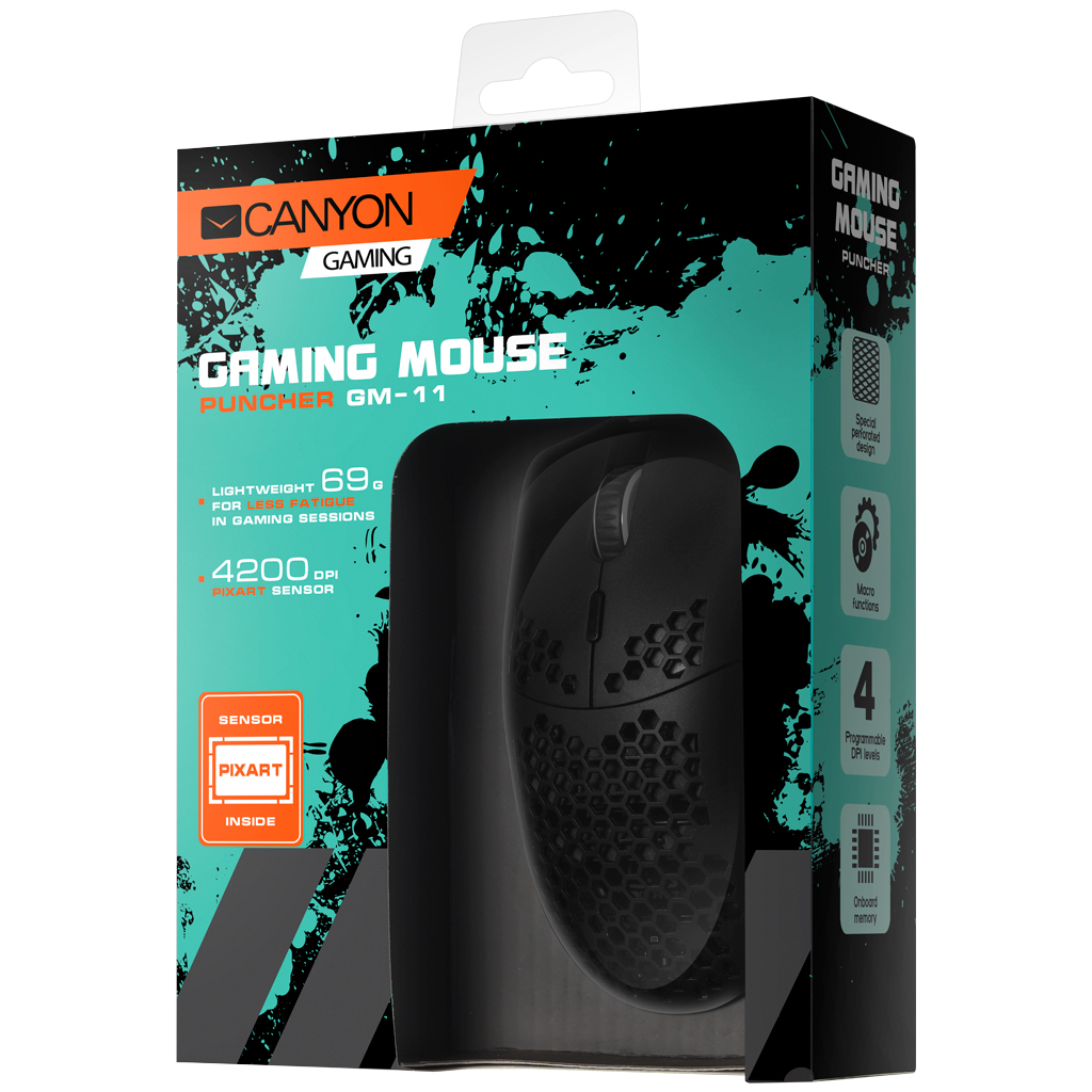 Мышка Canyon Puncher GM-11 USB Black (CND-SGM11B) - 4 Мышка Canyon Puncher GM-11 USB Black (CND-SGM11B) - 4