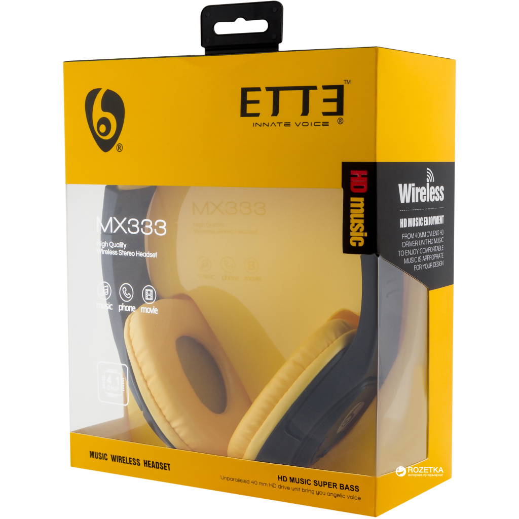 Наушники Ovleng MX333 HD Music Super Bass Yellow (nonmx333y) - 1