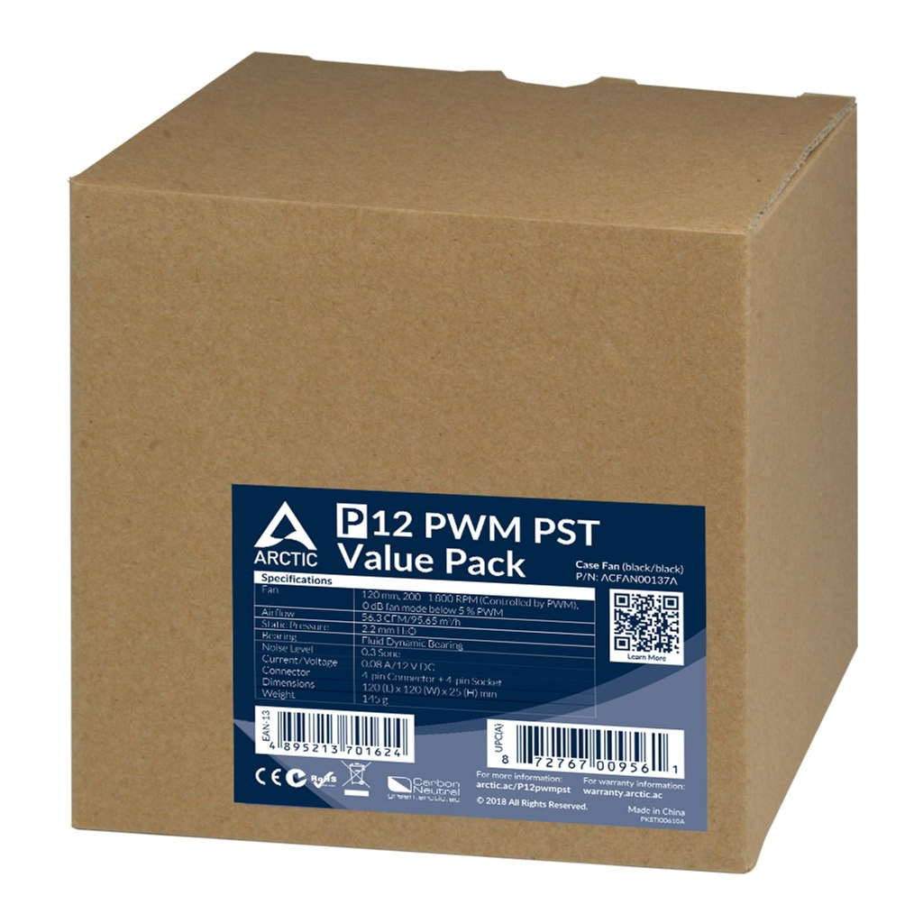 Кулер для корпуса Arctic P12 PWM PST 5pcs (ACFAN00137A) - 2