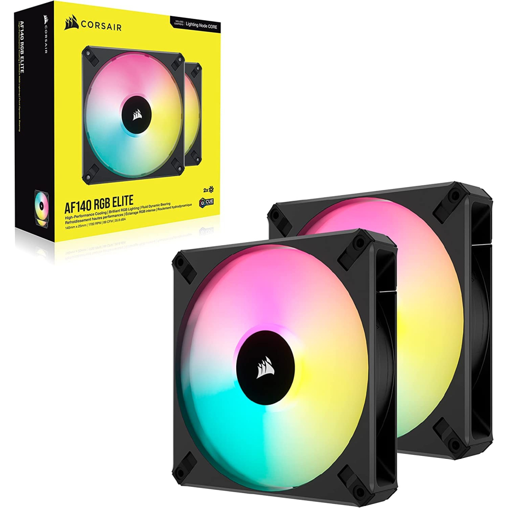 Кулер для корпуса Corsair AF140 RGB Elite Dual Pack (CO-9050156-WW) - 1
