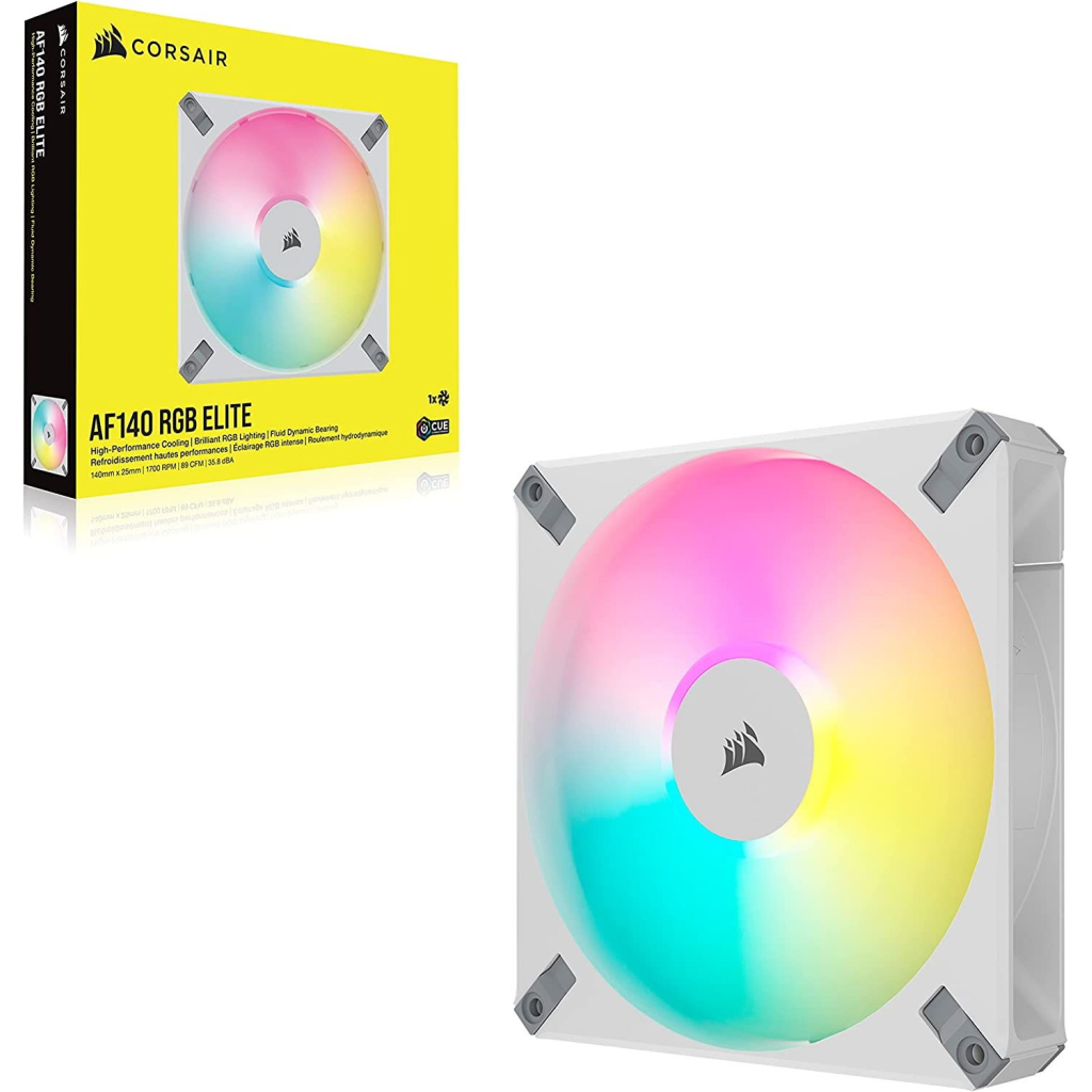 Кулер для корпуса Corsair AF140 RGB Elite White (CO-9050159-WW) - 1