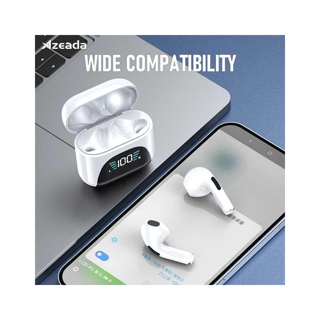 Наушники Proda Azeada Lingcon 4th Mini TWS BT-112 White (PRD-BT112WT) - 6