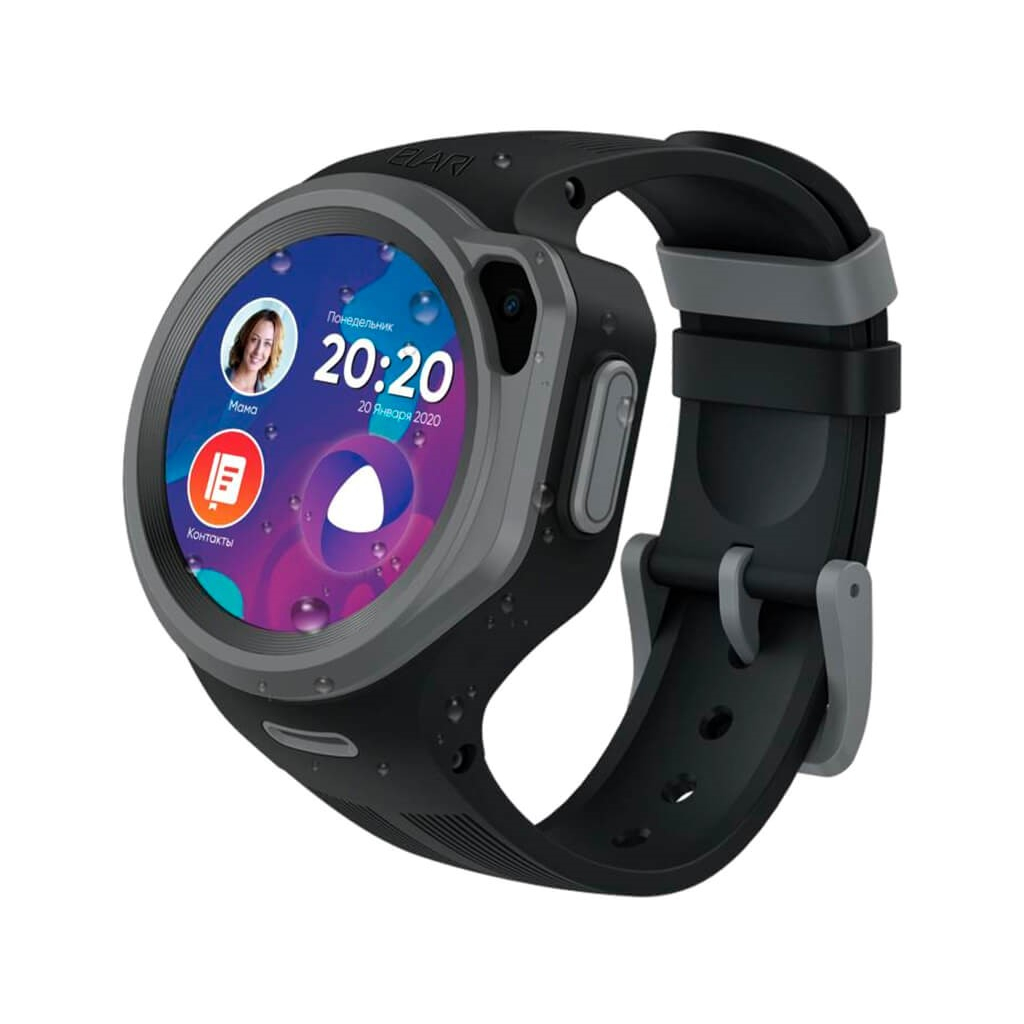 Смарт-часы Elari KidPhone 4G Round Black (KP-4GRD-B)