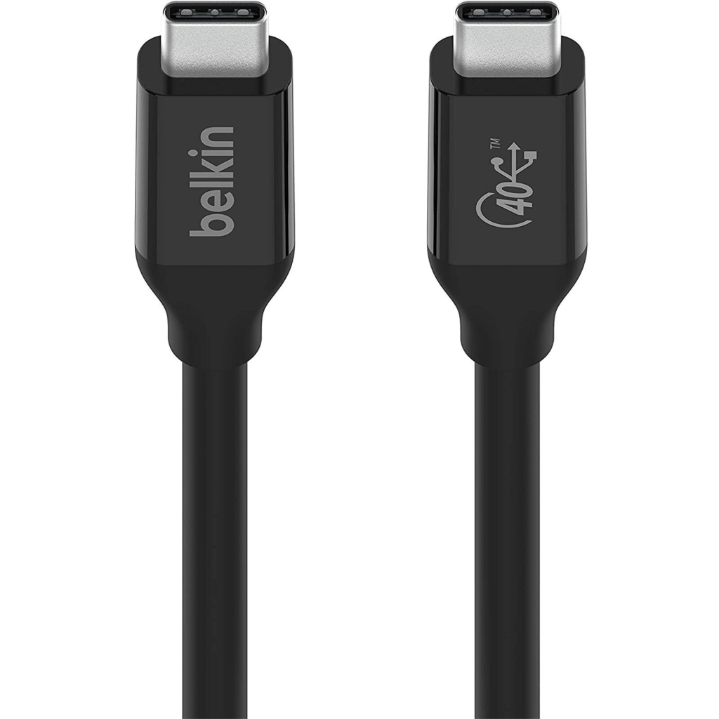 Дата кабель USB4 USB-C to USB-C 0.8m 40Gbps 100W Black Belkin (INZ001BT0.8MBK) - 3