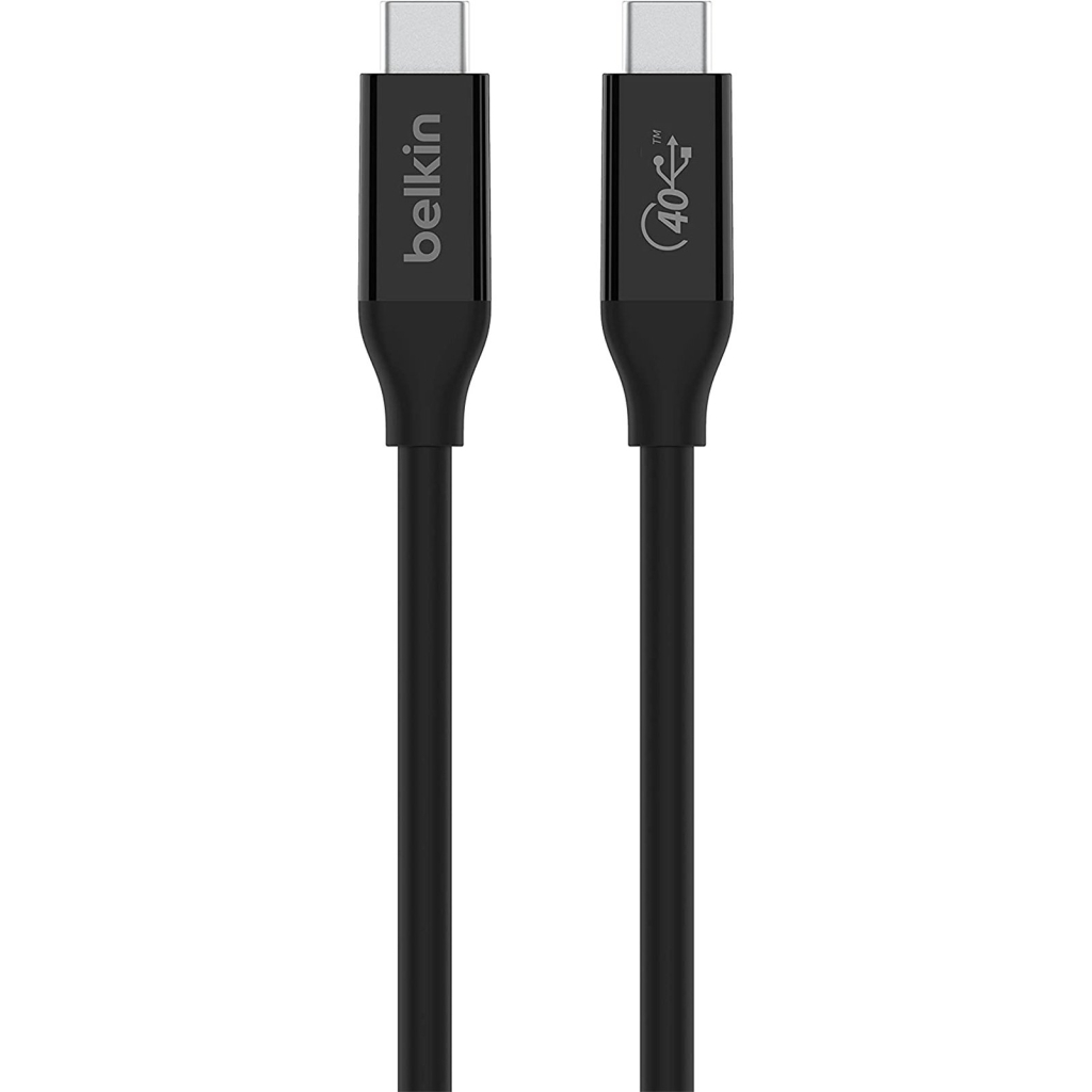 Дата кабель USB4 USB-C to USB-C 0.8m 40Gbps 100W Black Belkin (INZ001BT0.8MBK)