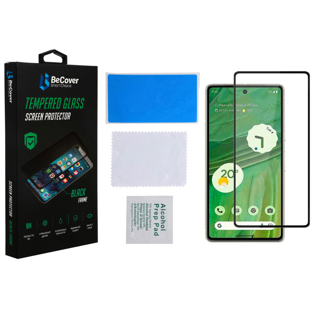 Стекло защитное BeCover Google Pixel 7 Black (708571) - 2