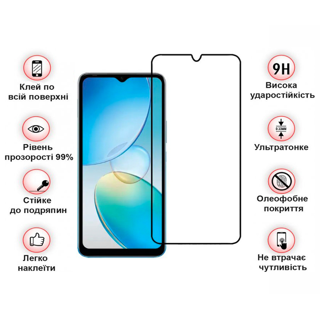 Стекло защитное BeCover Infinix Hot 12і (X665B) Black (708540) - 3