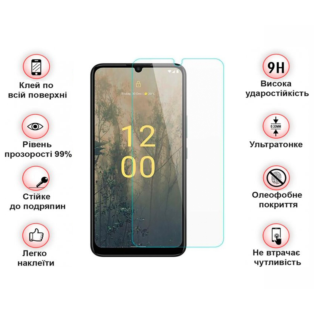 Стекло защитное BeCover Nokia C31 3D Crystal Clear Glass (708545) - 3