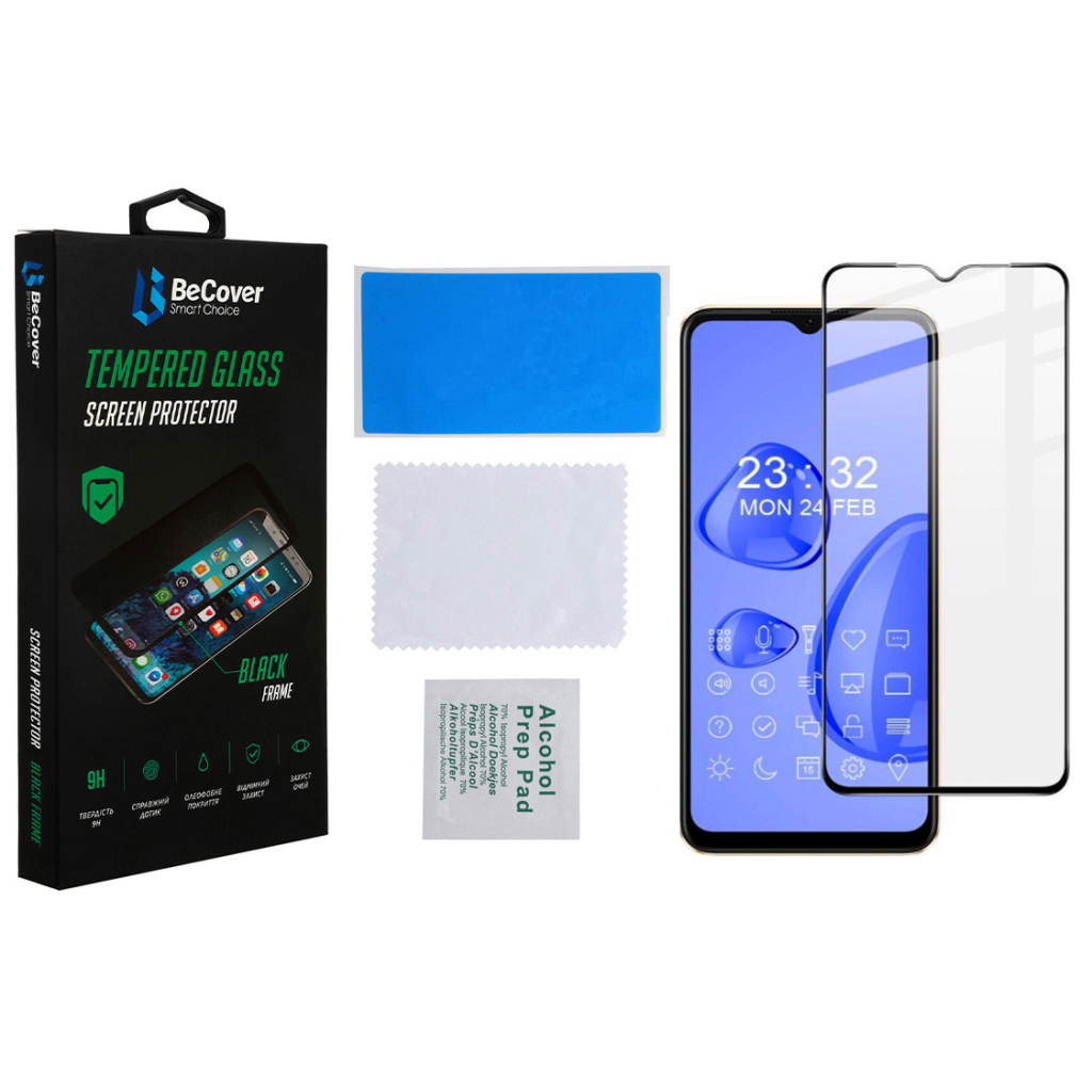Стекло защитное BeCover Oppo A57s Black (708550) - 2