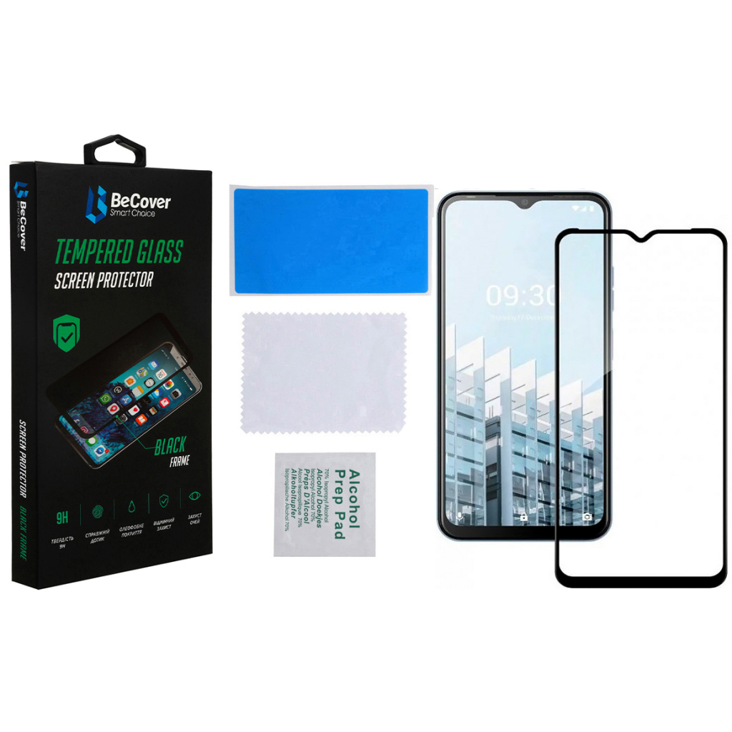 Стекло защитное BeCover Tecno Pop 6 Pro (BE8) Black (708556) - 2