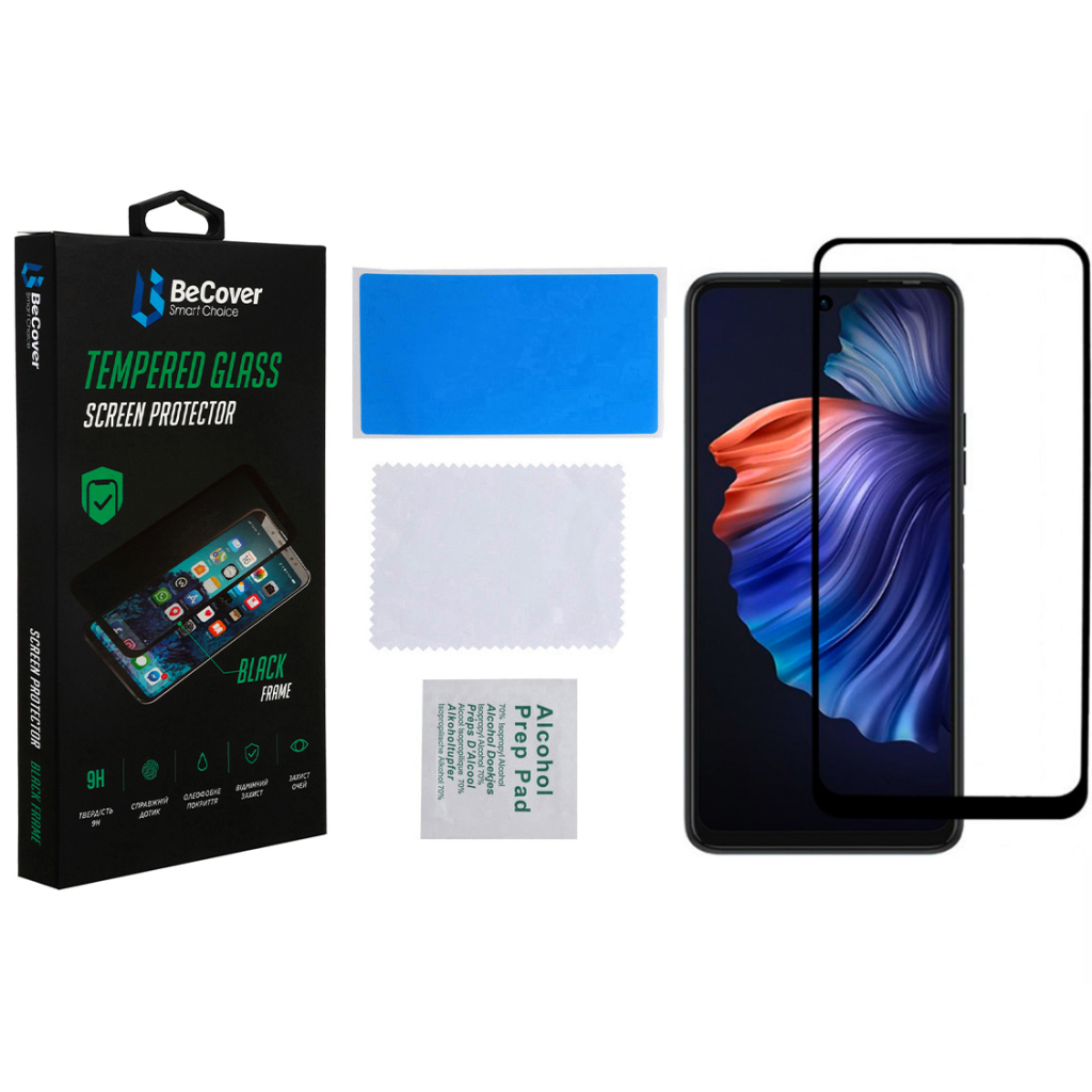 Стекло защитное BeCover Tecno POVA 3 (LF7n) Black (708163) - 2