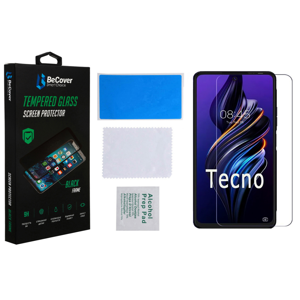 Стекло защитное BeCover Tecno POVA Neo 2 (LG6n) 3D Crystal Clear Glass (708551) - 2