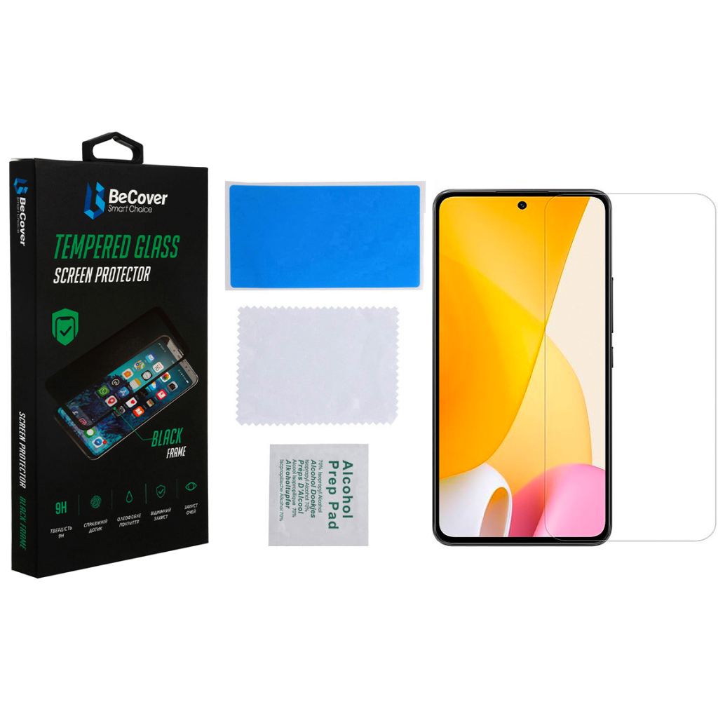 Стекло защитное BeCover Xiaomi 12 Lite 3D Crystal Clear Glass (708559) - 2