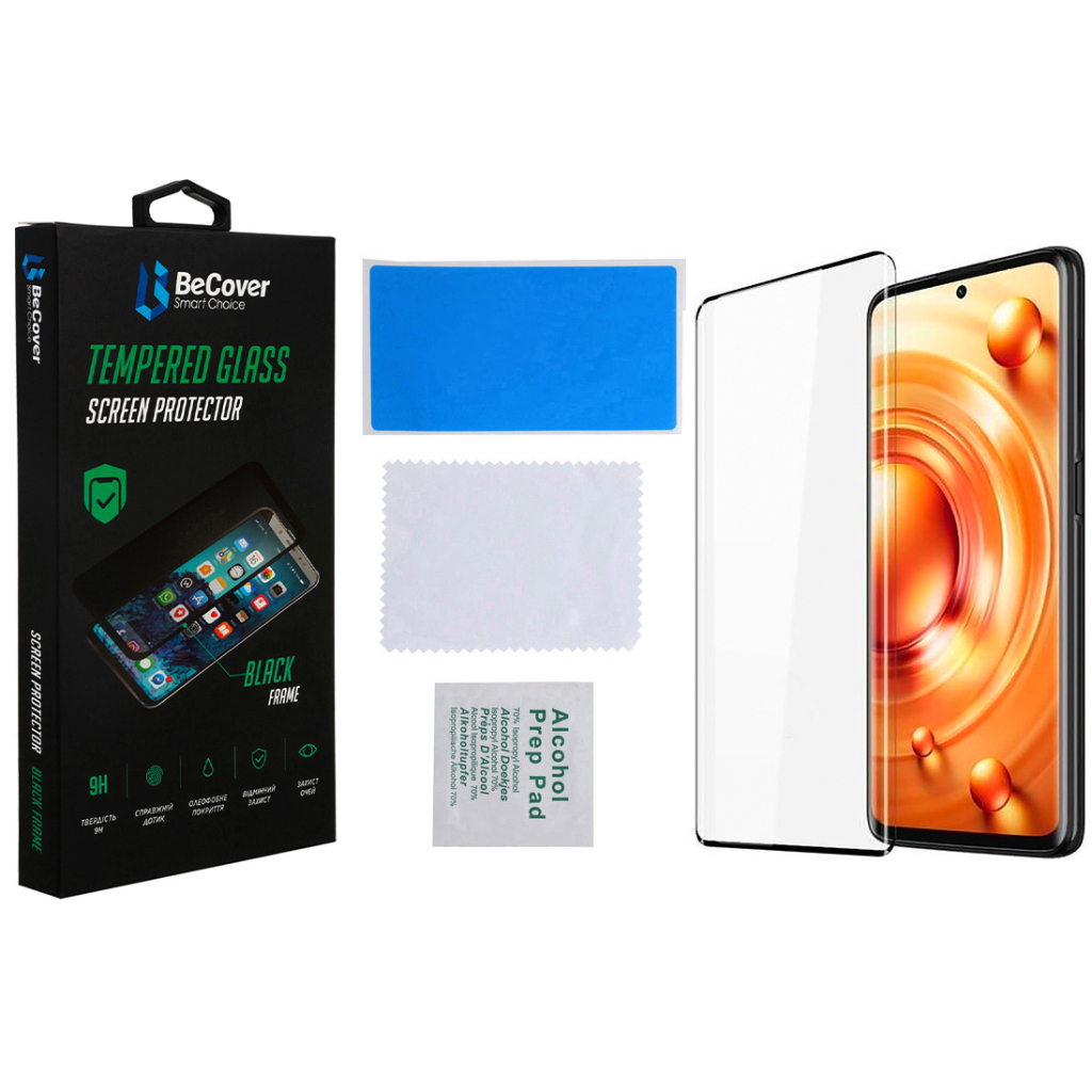 Стекло защитное BeCover Xiaomi 12 Lite Black (708560) - 2