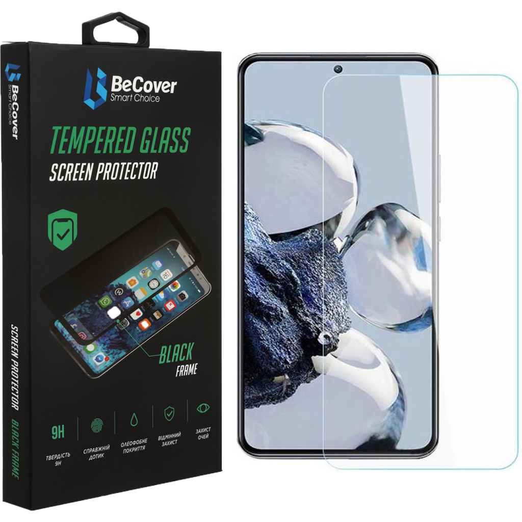 Стекло защитное BeCover Xiaomi 12T / 12T Pro 3D Crystal Clear Glass (708557)