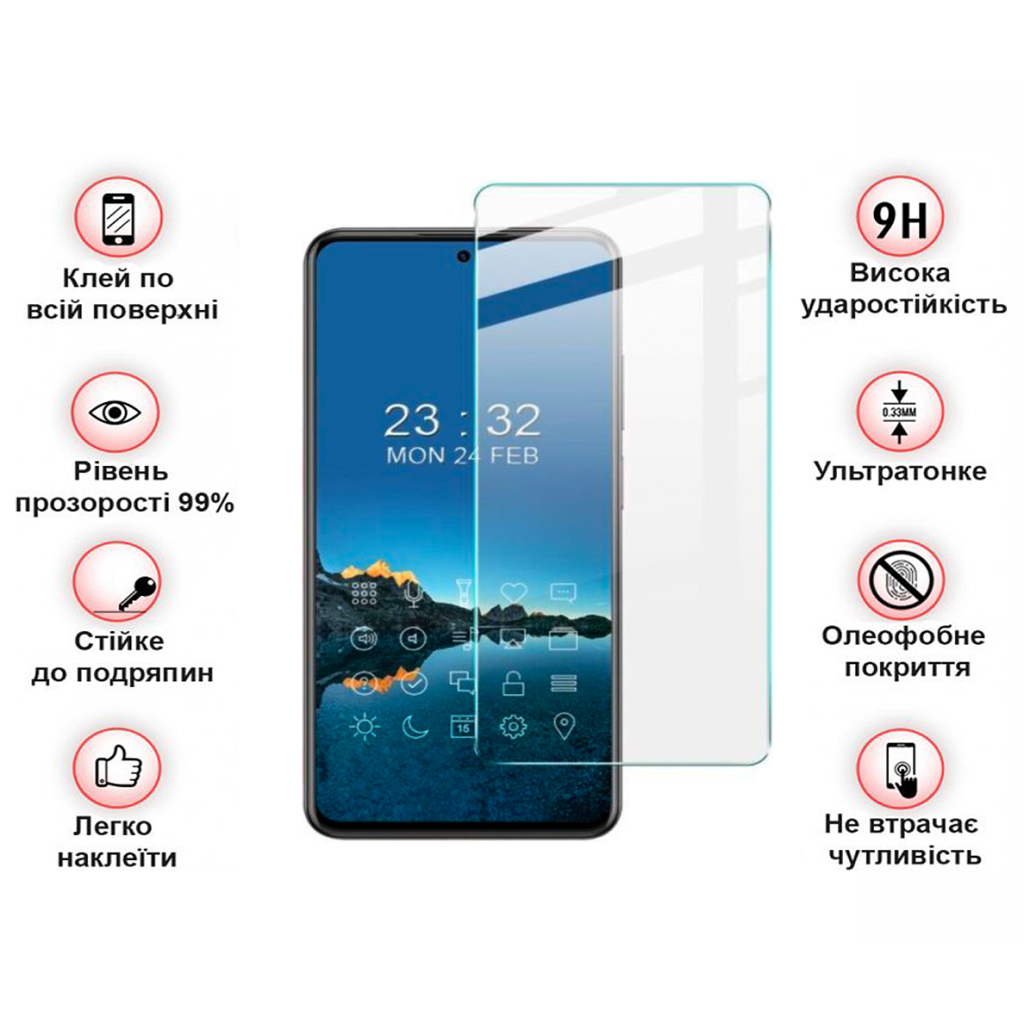 Стекло защитное BeCover ZTE Blade V40 / V40 Pro 3D Crystal Clear Glass (708561) - 3