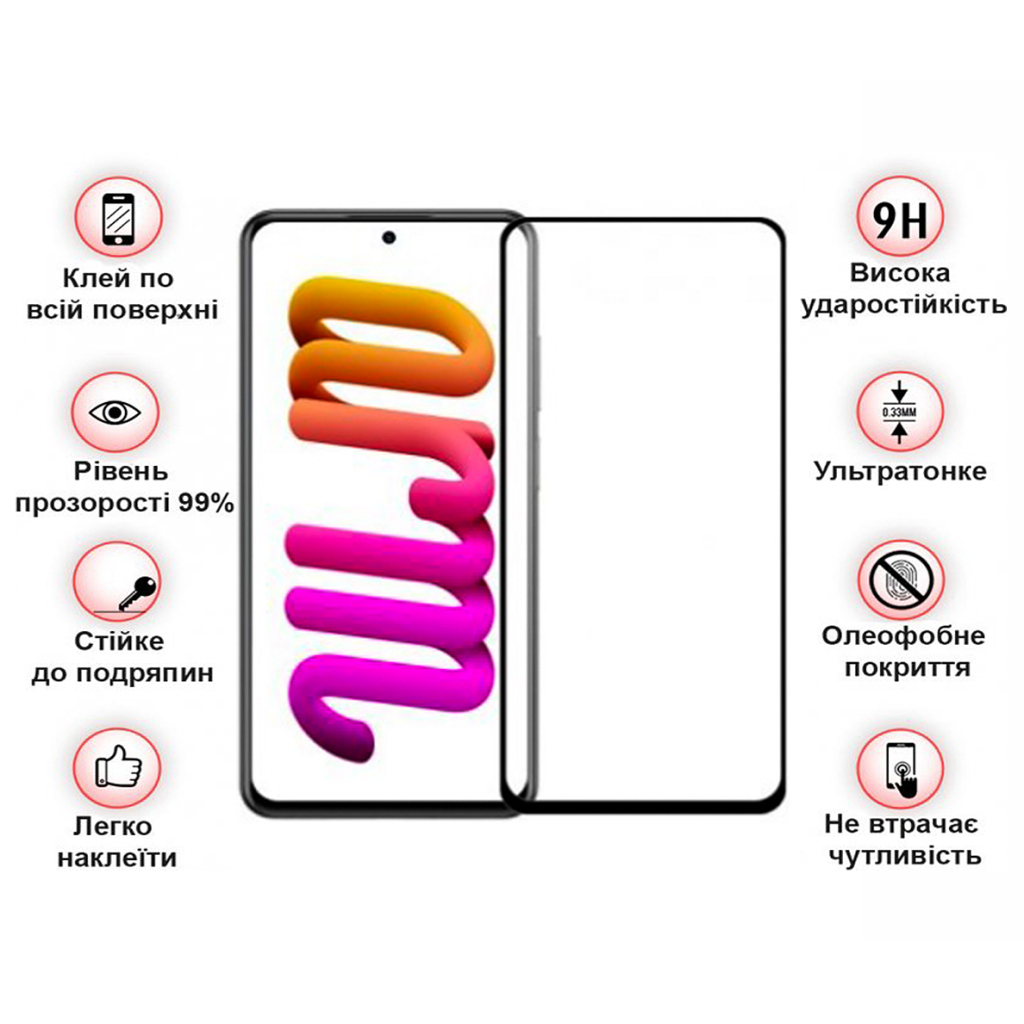 Стекло защитное BeCover ZTE Blade V40 / V40 Pro Black (708562) - 3