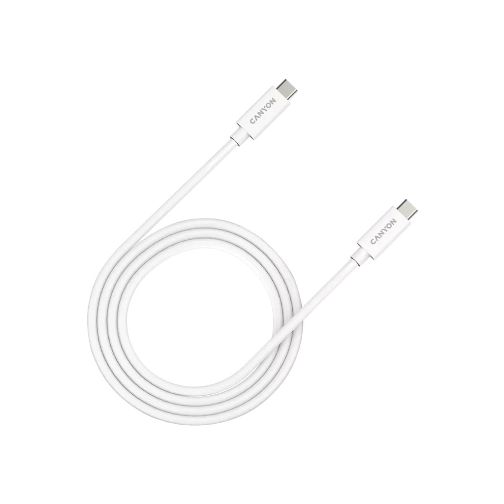 Дата кабель USB-C to USB-C 1.0m UC-44 5A 240W(ERP) E-MARK, white Canyon (CNS-USBC44W) Дата кабель USB-C to USB-C 1.0m UC-44 5A 240W(ERP) E-MARK, white Canyon (CNS-USBC44W)