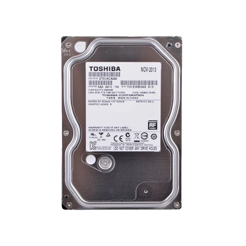 Жесткий диск 3.5"  500Gb Toshiba (# DT01ACA050 #)